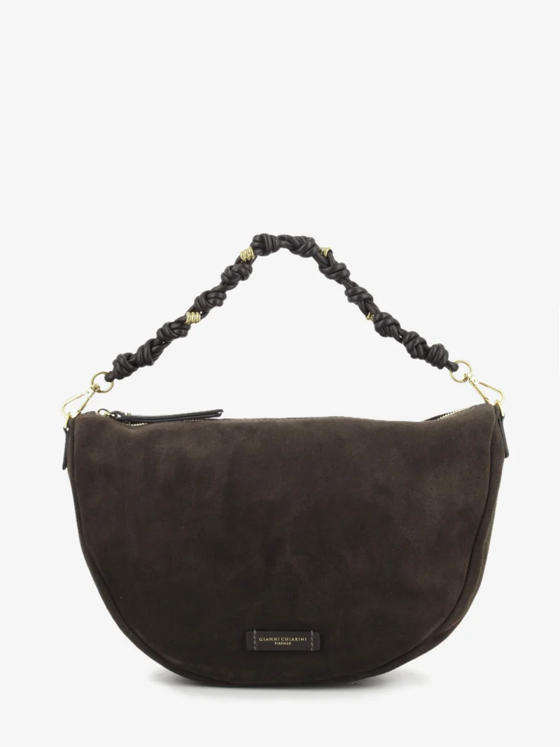 Borsa Cleo in suede moka
