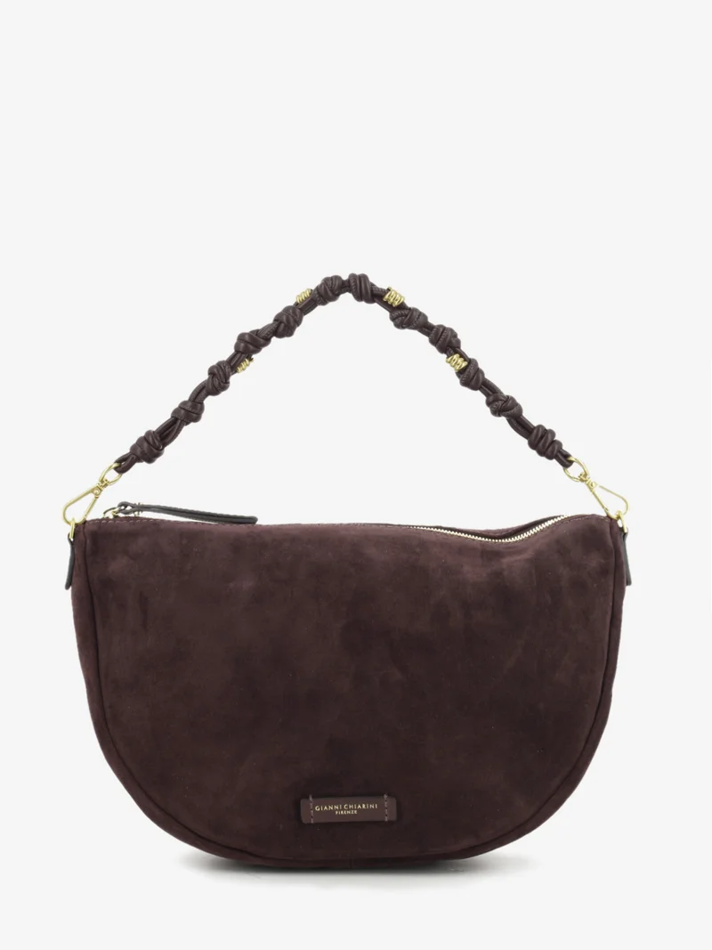 Borsa Cleo in suede amarone