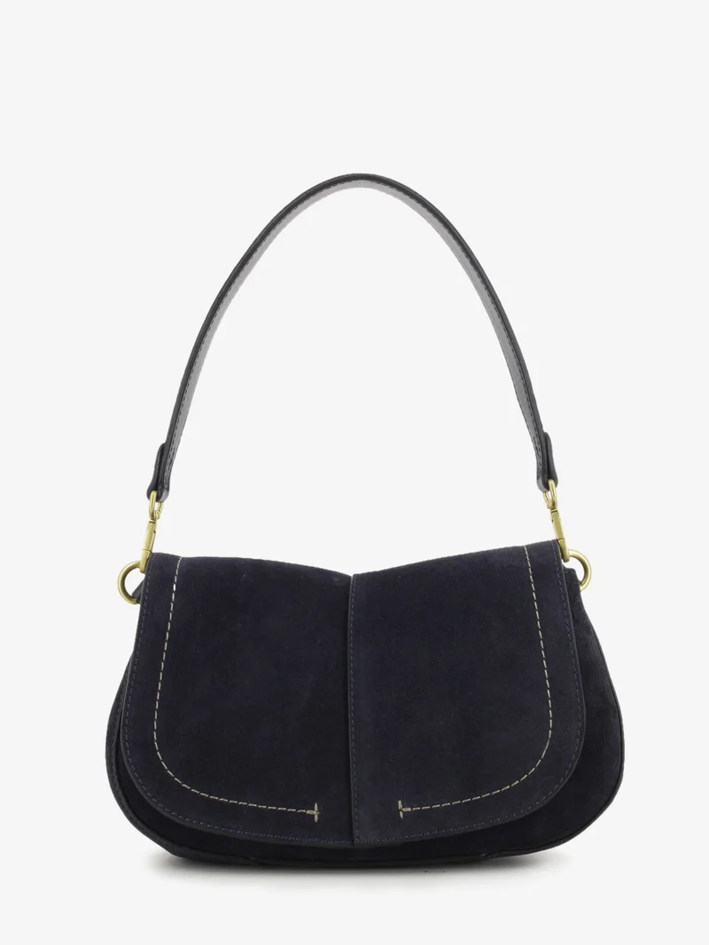 Borsa in suede Helena round notturno