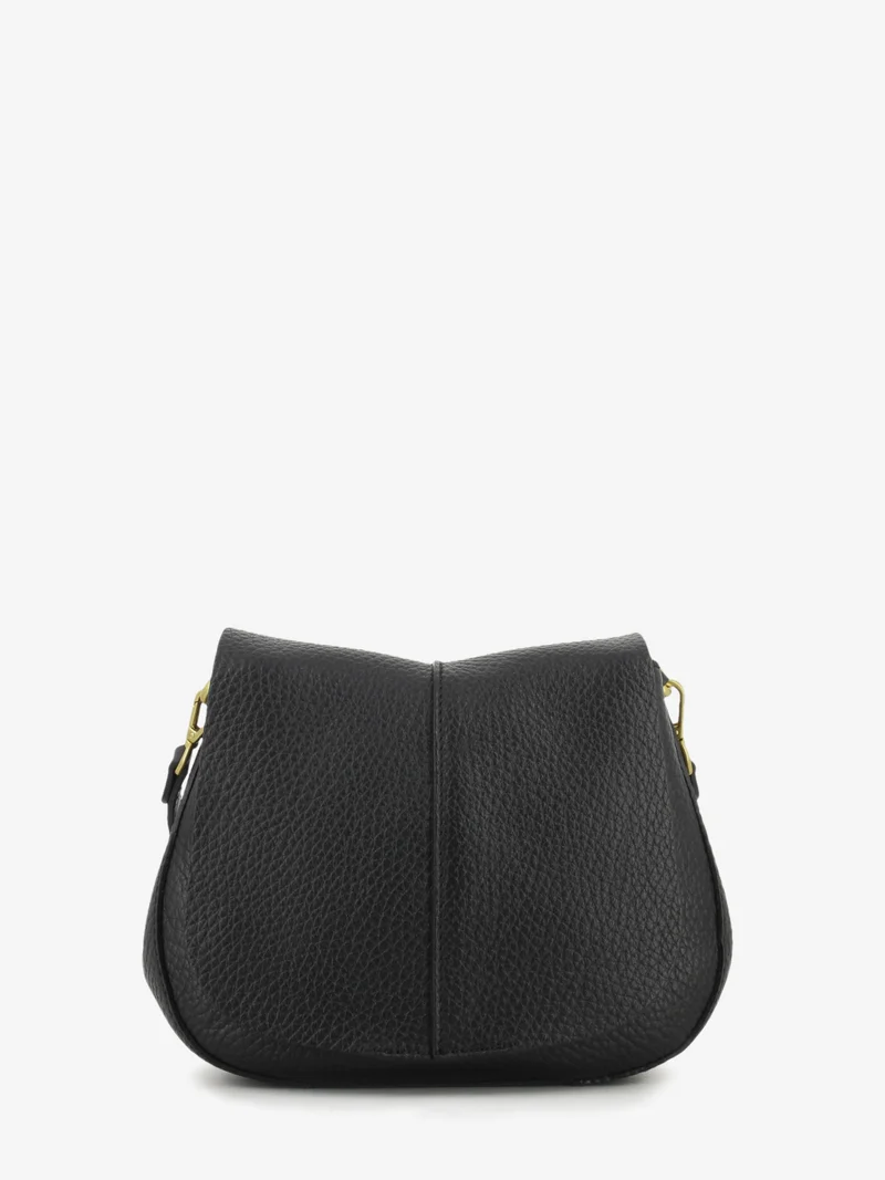 Borsa in pelle Helena Round nera