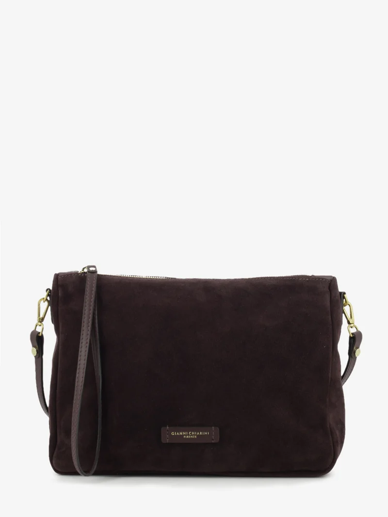 Borsa in suede Nora Pouch amarone