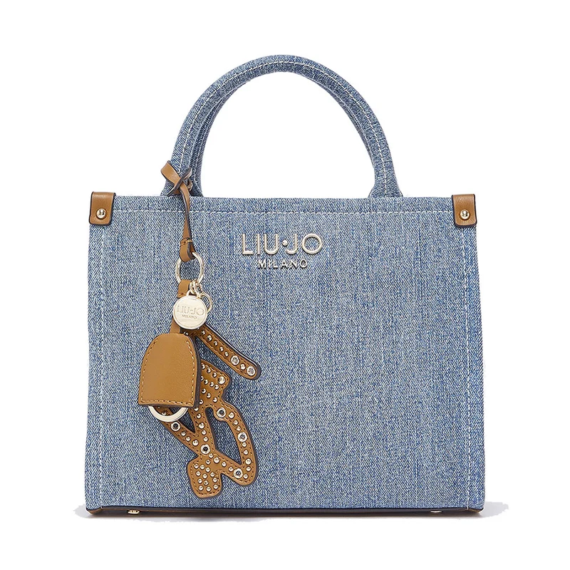 Borsa Donna a Mano LIU JO in Denim Chiaro con Charm