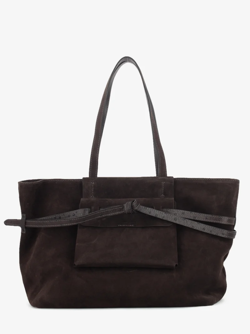 Borsa in suede Belty large moka