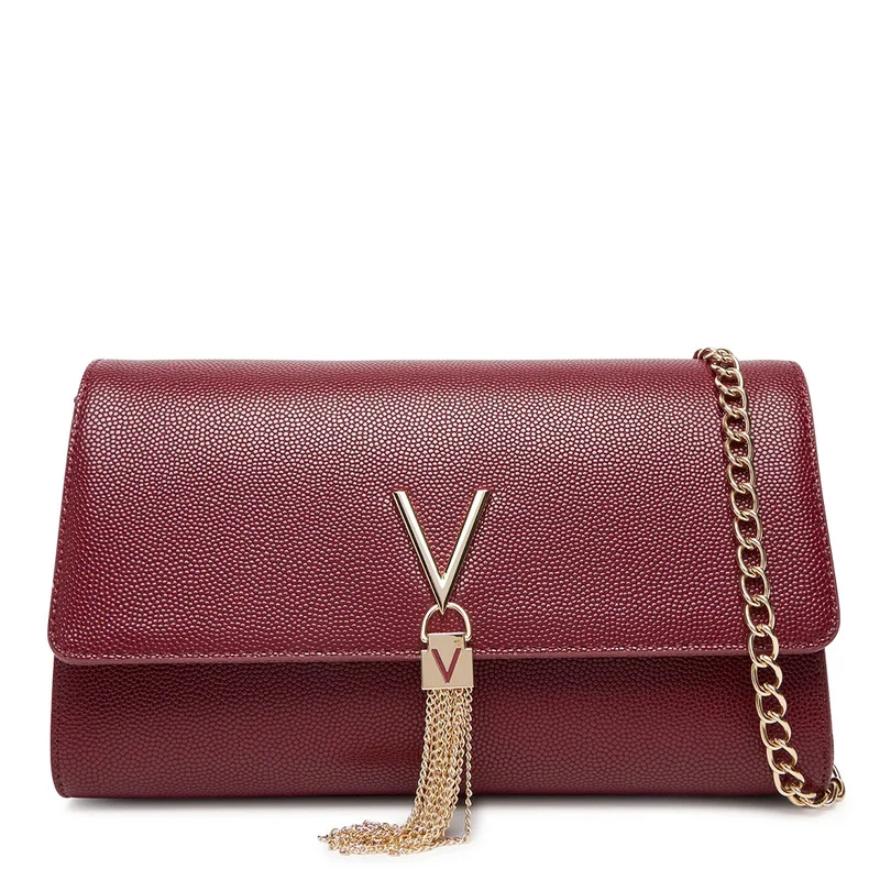 Borsa Donna a Tracolla VALENTINO BAGS linea Divina Colore Bordeaux - VBS1R401G