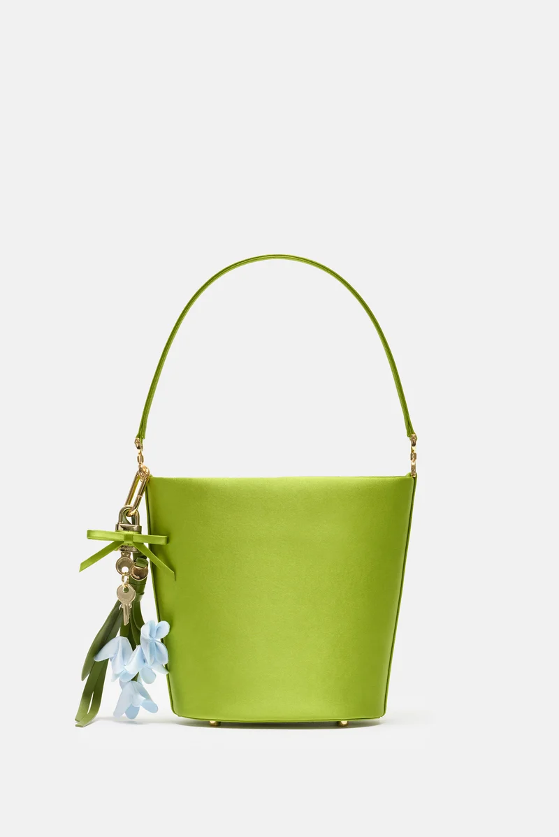 BORSA A CESTINO IN SATIN