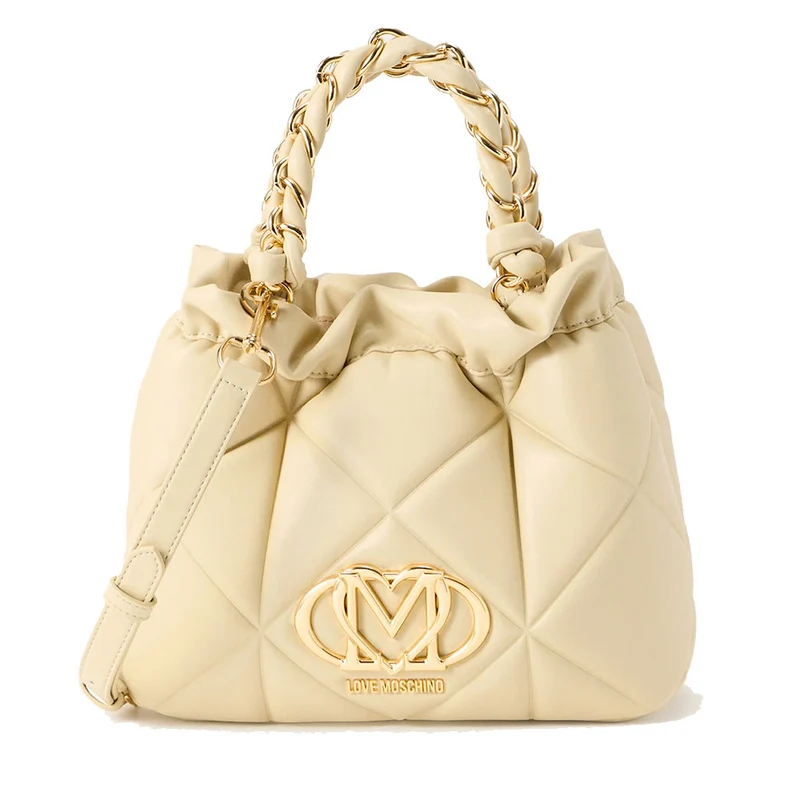 Borsa Donna Secchiello Small LOVE MOSCHINO linea Embossed Trapuntata color Burro