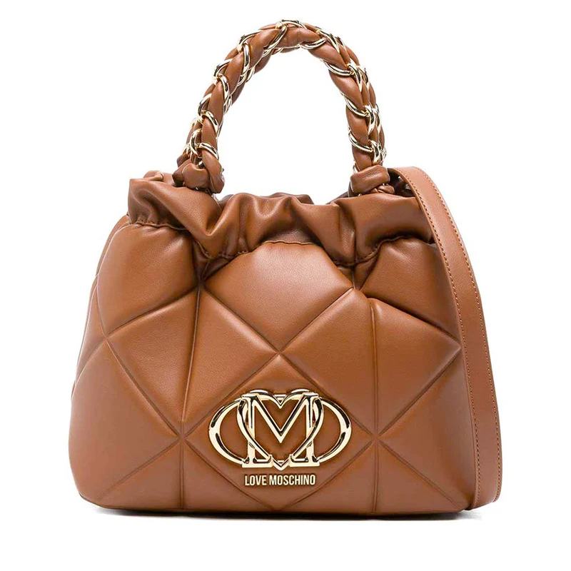 Borsa Donna Secchiello Small LOVE MOSCHINO linea Embossed Trapuntata color Cuoio