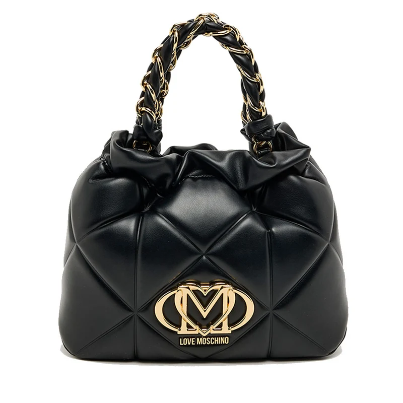 Borsa Donna Secchiello Small LOVE MOSCHINO linea Embossed Trapuntata Nera