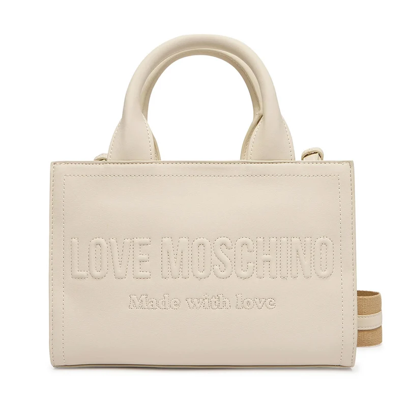 Borsa Donna a Mano LOVE MOSCHINO in Ecopelle Avorio