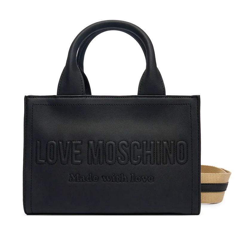 Borsa Donna a Mano LOVE MOSCHINO in Ecopelle Nera