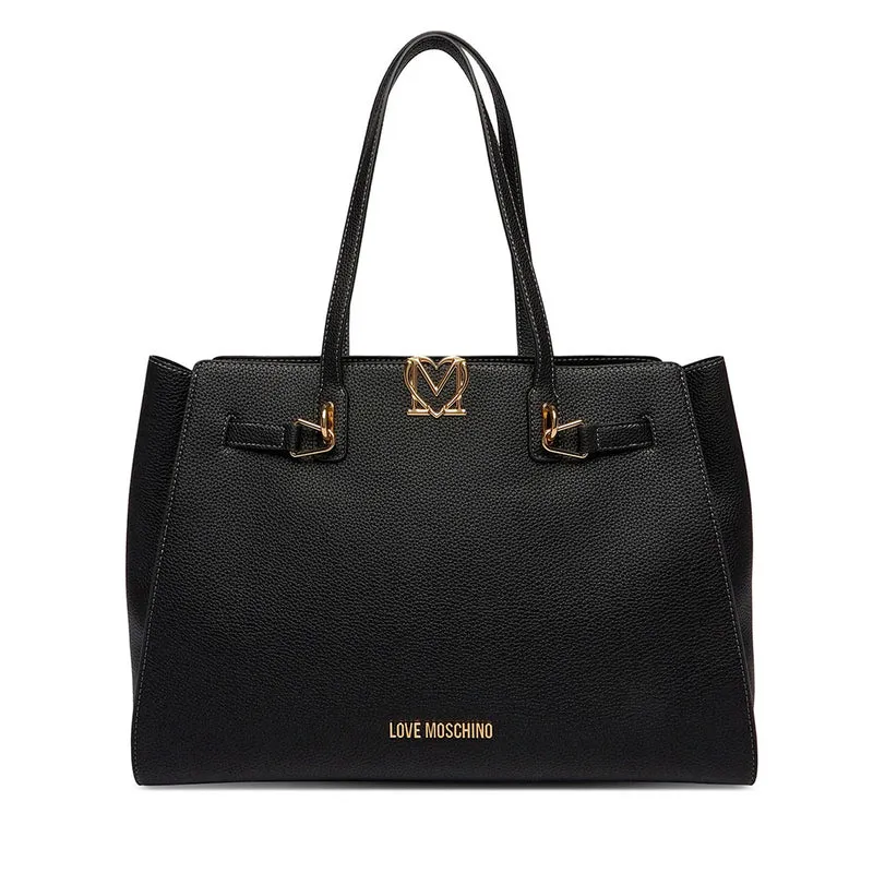 Shopping Bag Donna LOVE MOSCHINO linea Soft Sculpt Nera