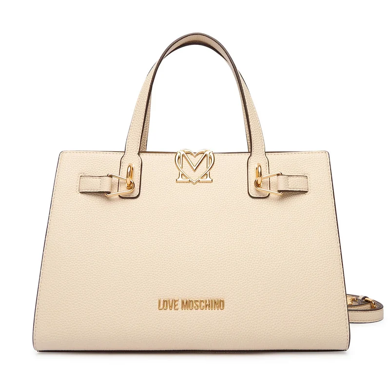 Borsa Donna a Mano LOVE MOSCHINO linea Soft Sculpt Avorio