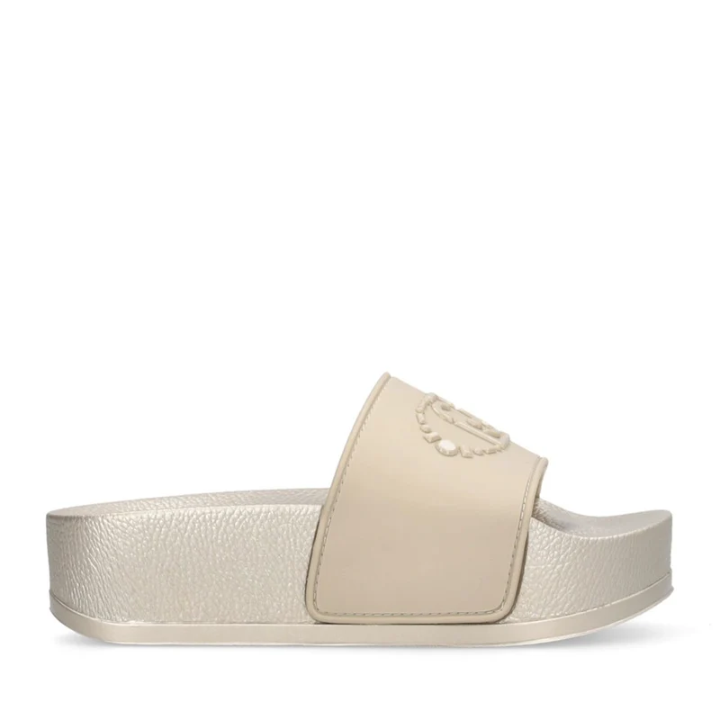 Ciabatte Platform LIU JO Mykonos 01 in Gomma Light Gold
