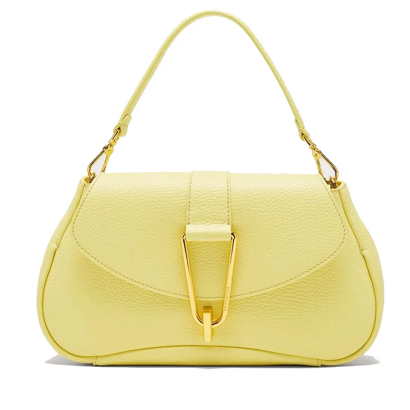 Borsa Donna a Mano con Tracolla COCCINELLE in Pelle linea Himma colore Lime Wash