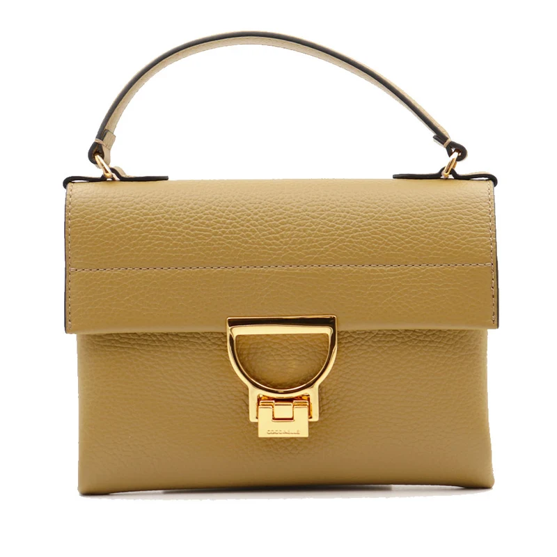 Borsa Donna a Mano con Tracolla COCCINELLE in Pelle Linea Arlettis Mini colore Seagrass