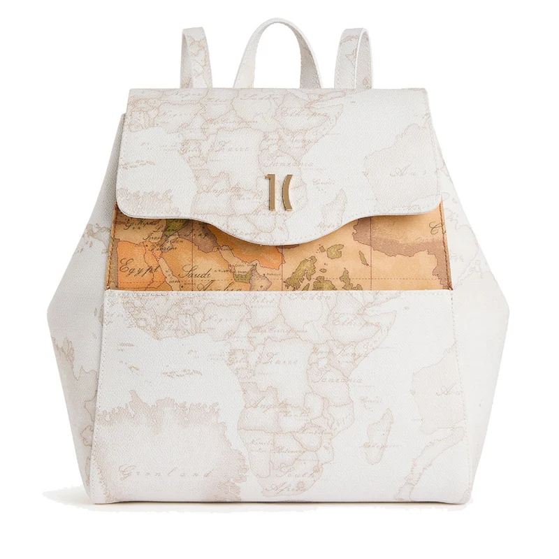 Zaino Donna 1A Classe Alviero Martini linea White Geo Mix Bianco LF64