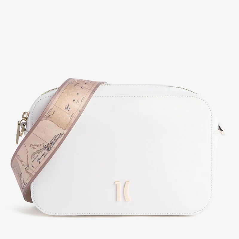 Borsa Donna a Tracolla 1A Classe Alviero Martini linea Summer Paradise in Pelle Bianca LF43