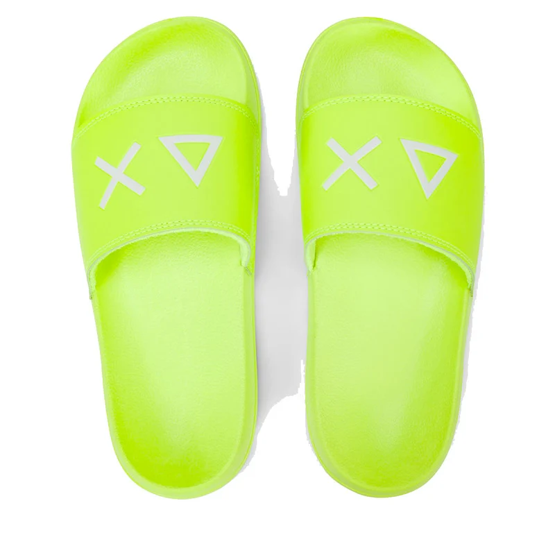 Ciabatte da Donna Sun68 Linea Slippers Logo Colore Giallo Fluo - X36210