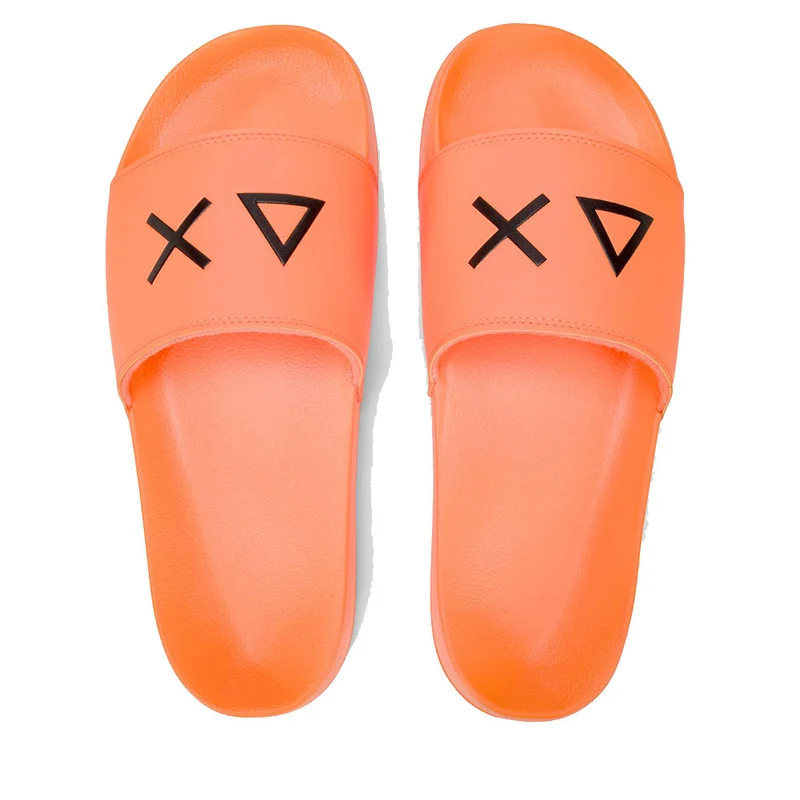 Ciabatte da Uomo Sun68 Linea Slippers Logo Colore Arancio Fluo - X36110