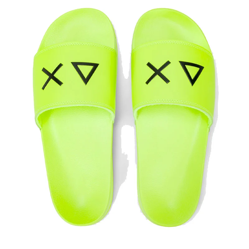 Ciabatte da Uomo Sun68 Linea Slippers Logo Colore Giallo Fluo - X36110