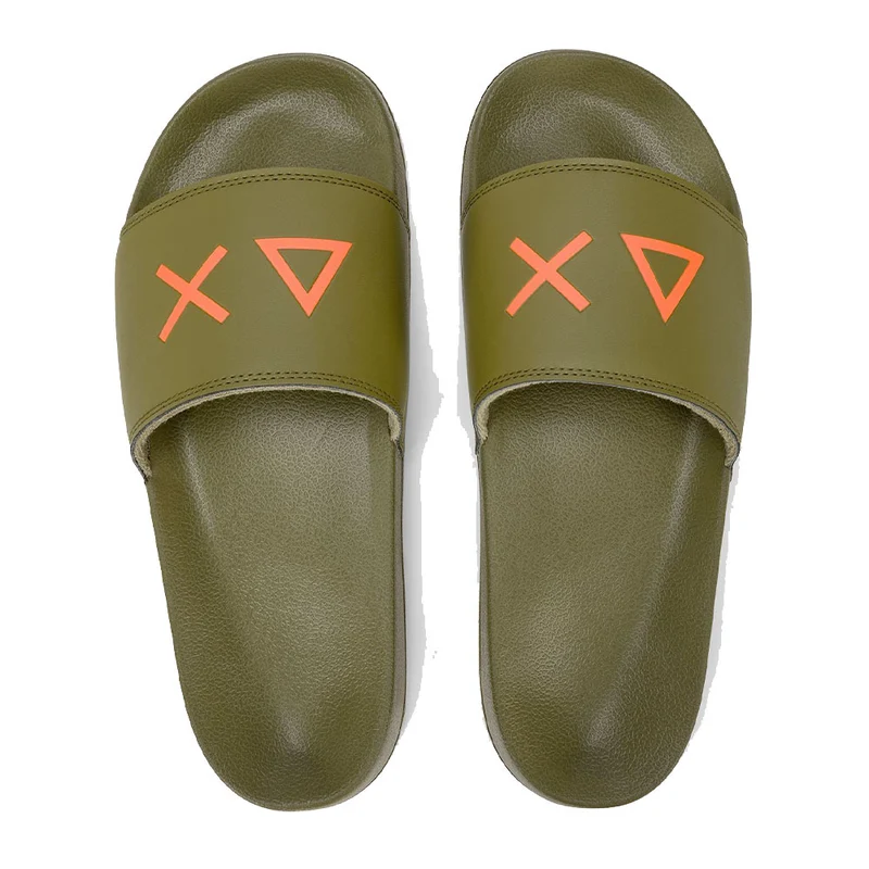 Ciabatte da Uomo Sun68 Linea Slippers Logo Colore Militare - X36110