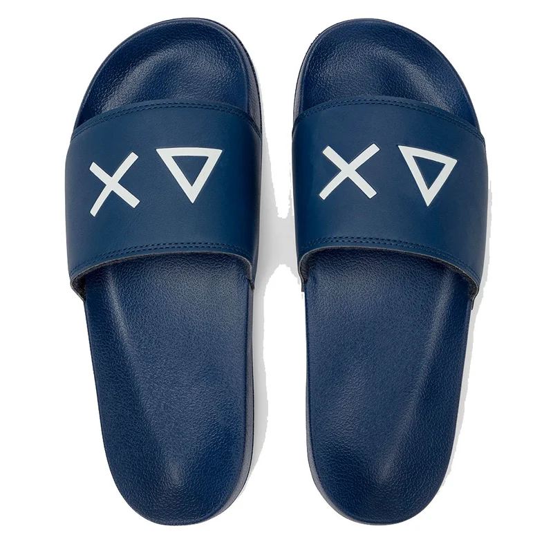 Ciabatte da Uomo Sun68 Linea Slippers Logo Colore Navy Blue - X36110