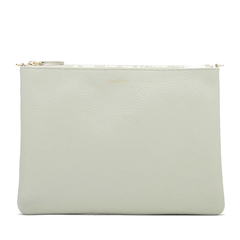 Borsa Donna a Tracolla COCCINELLE in Pelle Celadon Green Linea Best Medium