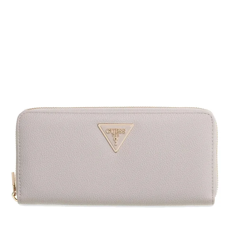 Portafoglio GUESS Chiuso con Zip Linea Laurel colore Ivory