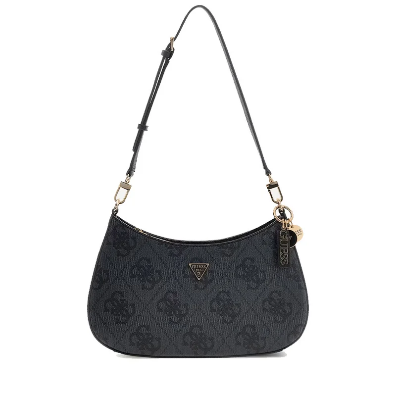 Borsa Donna a Spalla GUESS Linea Noelle colore Coal Logo Misura Piccola