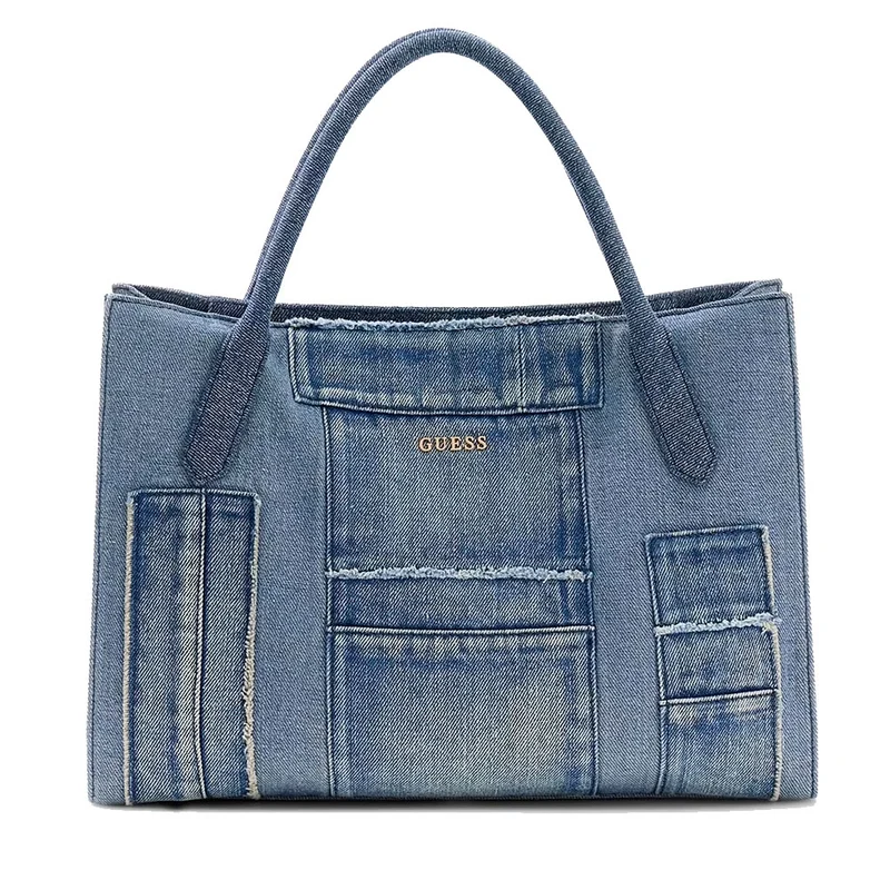 Borsa Donna a Mano con Tracolla GUESS Linea Jodi Colore Denim Multi