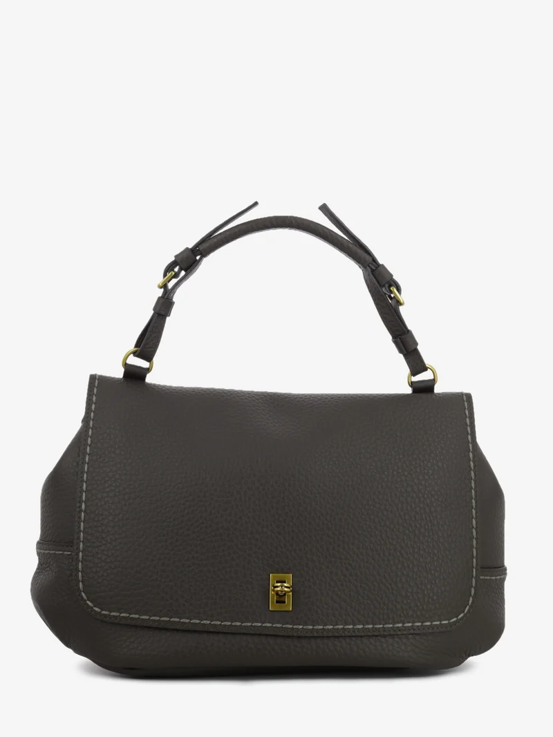 Borsa in pelle Felicita Queen testa di moro