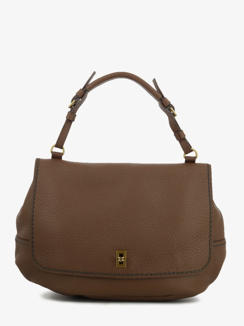 Borsa in pelle Felicita Queen noce