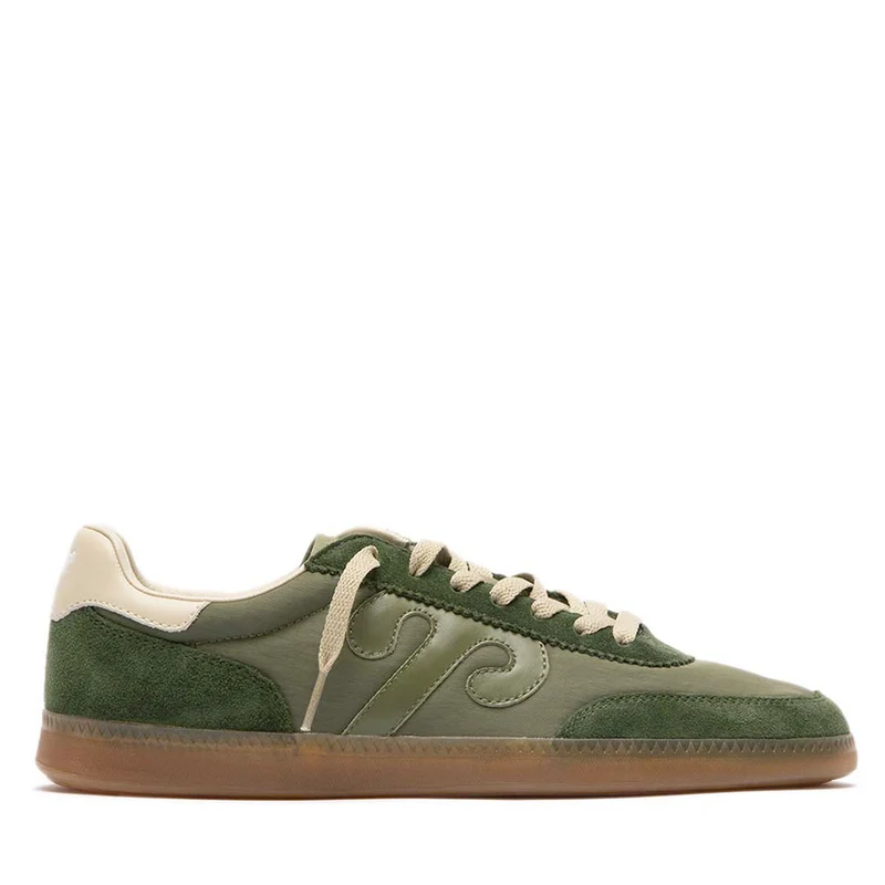 Sneakers Donna WUSHU RUYI Gong 115 in Suede e Nylon Olive Green
