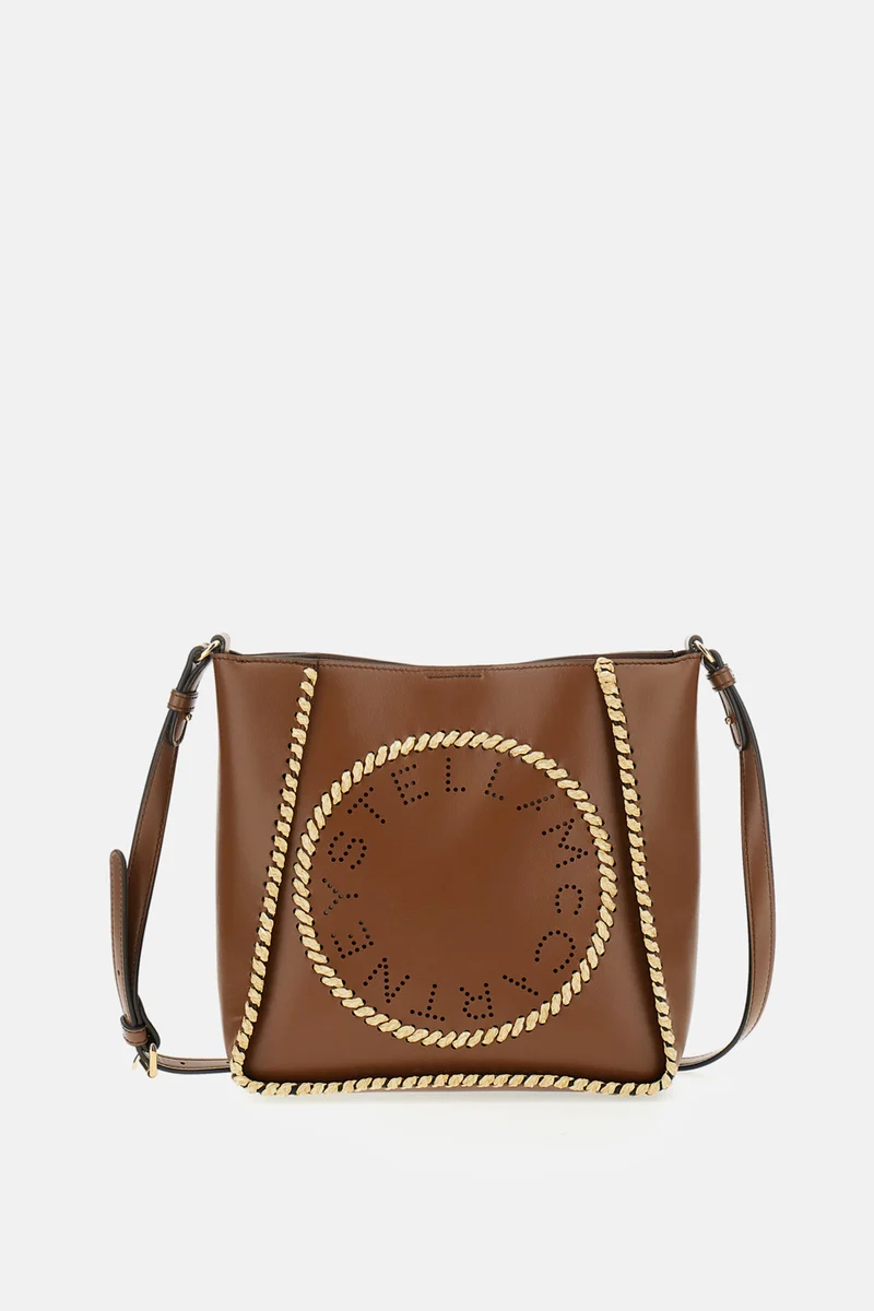 BORSA TRACOLLA CON LOGO IN RAFIA