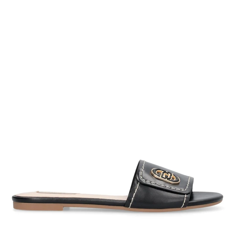 Ciabatte Donna Flat LIU JO Sandy 03 in Pelle Nera