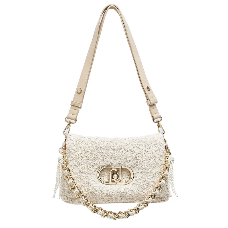 Borsa Donna Media a Spalla LIU JO Better linea La Puffy in Crochet color Crema