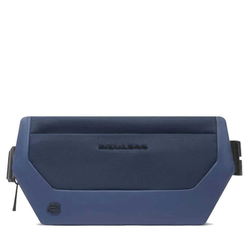 Marsupio Uomo PIQUADRO in Pelle e Tessuto Blu Linea City Bags - CA6903S140