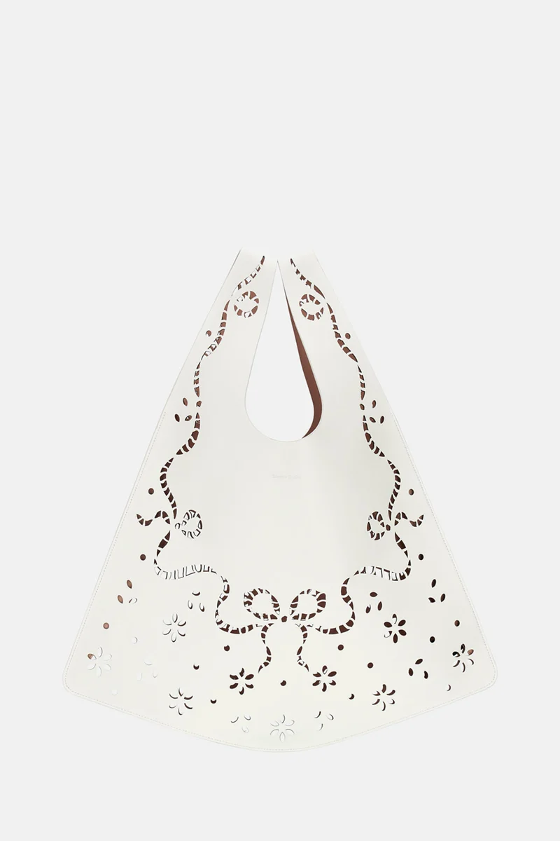 BORSA SHOPPER XL IN PELLE TRAFORATA A LASER