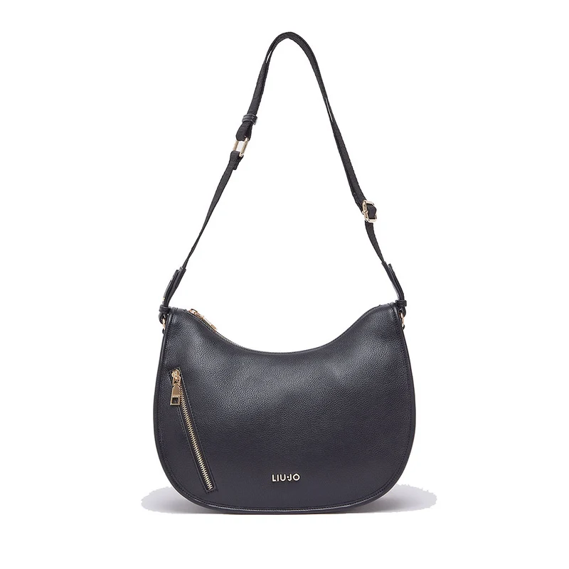 Hobo Bag Media Donna LIU JO Better stampa Bottalata Nera