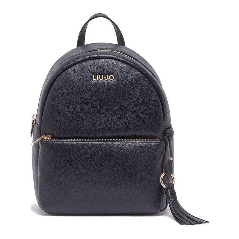 Zaino Donna LIU JO Better stampa Bottalata Nera con Charm