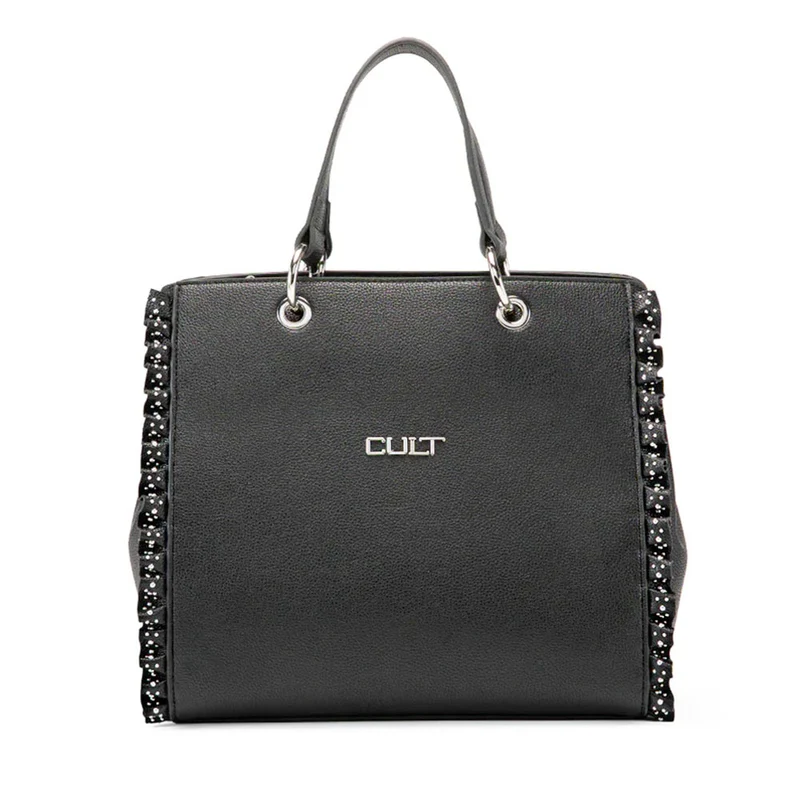 Borsa Donna a Mano CULT linea Yoko Nera con Volant