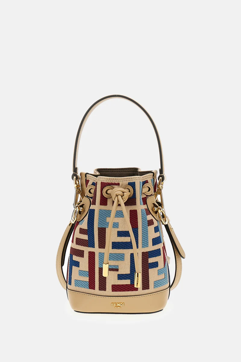 BORSA MINI MON TRESOR CANVAS RICAMO