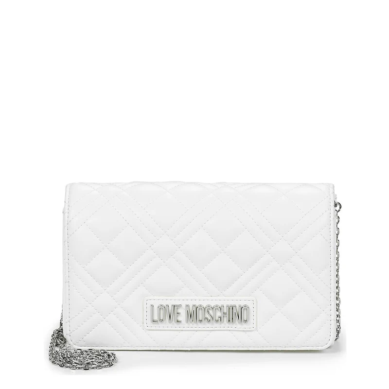 Clutch Donna con Tracolla LOVE MOSCHINO linea Quilted Bianco