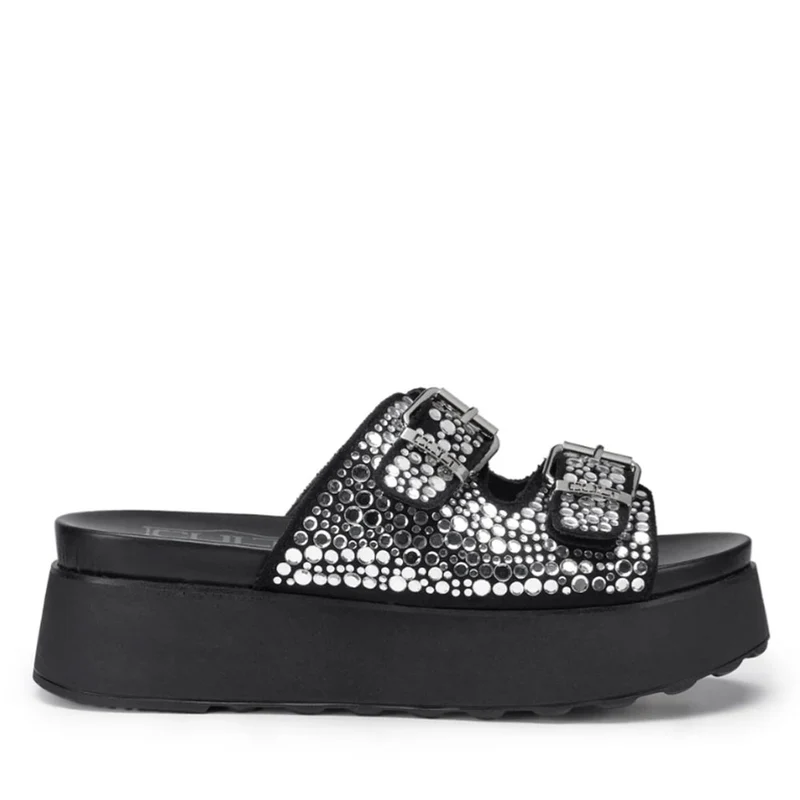 Ciabatte Donna CULT Janis 3865 in Pelle Black - Crystal