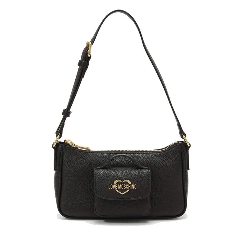 Hobo Bag Donna LOVE MOSCHINO in Pelle Nera
