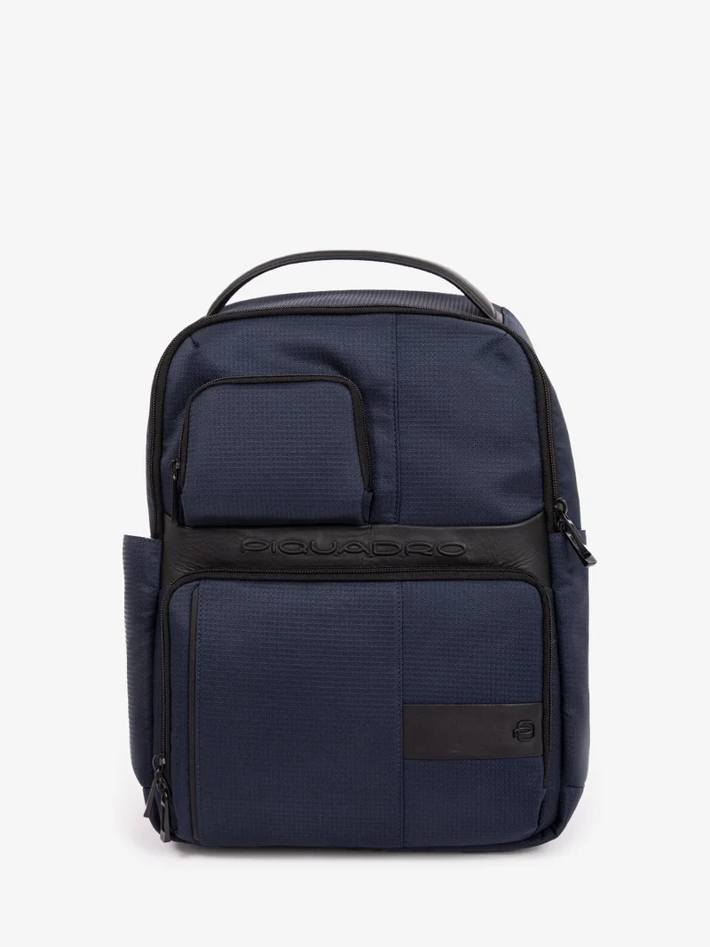 Zaino porta pc 14" in tessuto e pelle blu