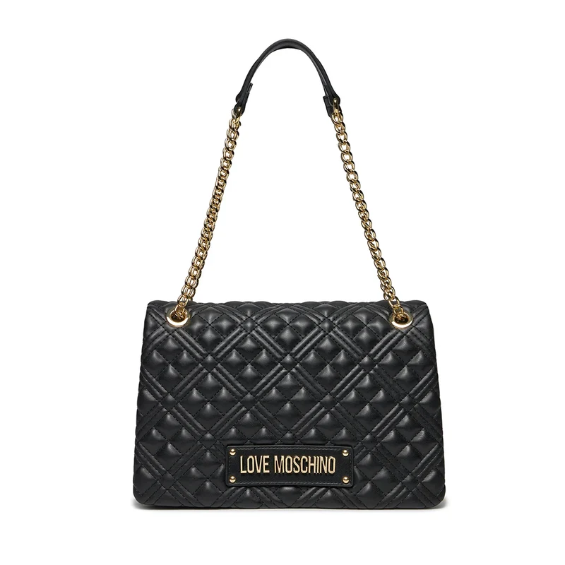 Borsa Donna a Spalla Trapuntata LOVE MOSCHINO linea Lettering Logo colore Nero