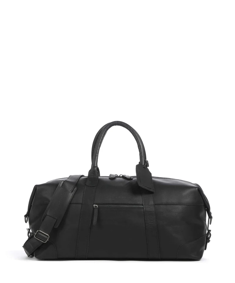 The Chesterfield Brand Wax Pull Up Cow Portsmouth 2 Borsone da weekend black