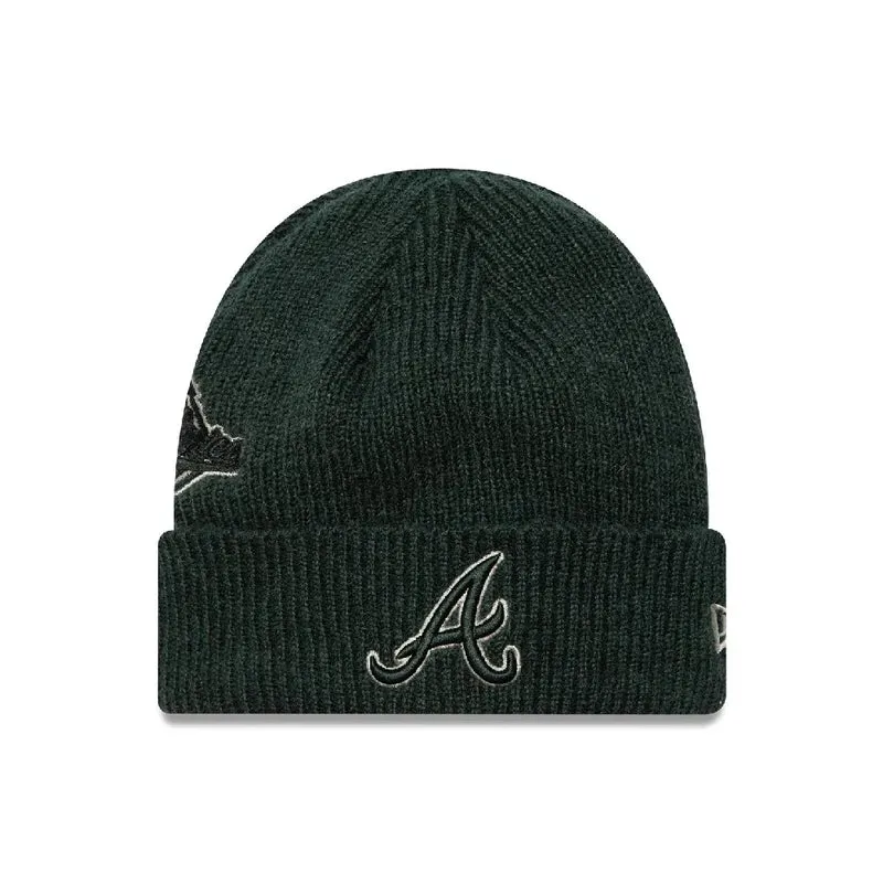Atlanta Braves World Series Patch Cuff Knit Beanie Green