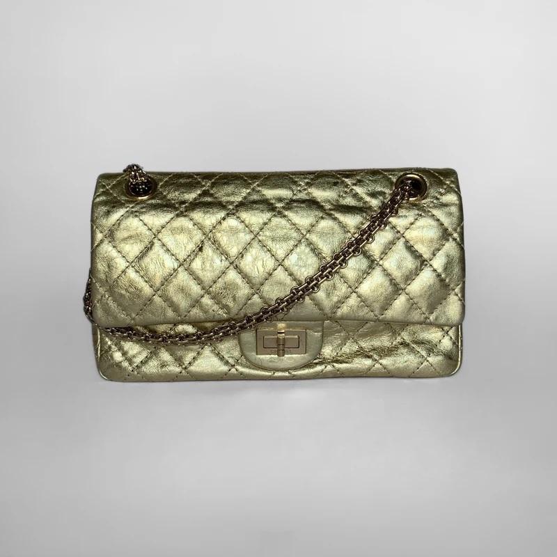 Chanel 2.55 Borsa in pelle di vitello invecchiata